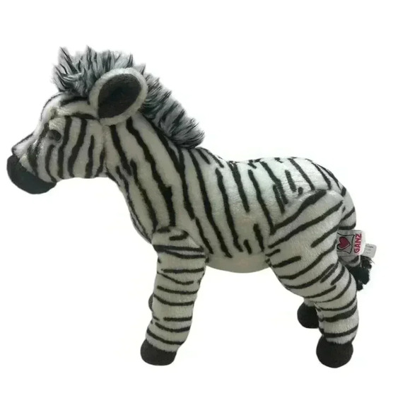 Ganz Signature Black and White Webkinz Zebra No Code - Picture 1 of 9